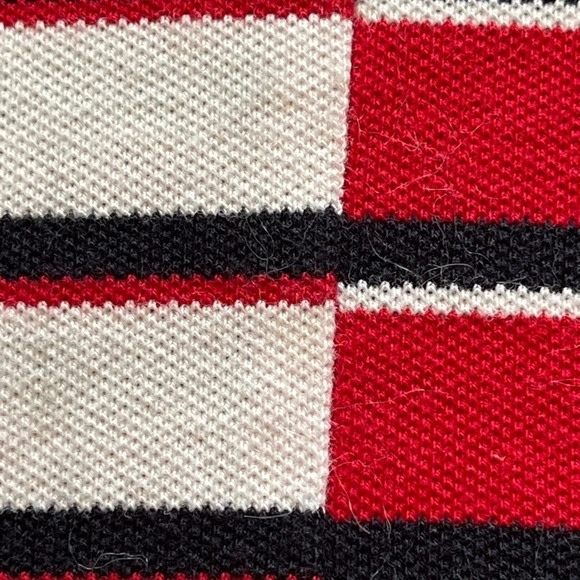 Tommy Hilfiger womens Short Sleeve Mixed Stripe Zip Polo Shirt preppy M - Picture 11 of 11